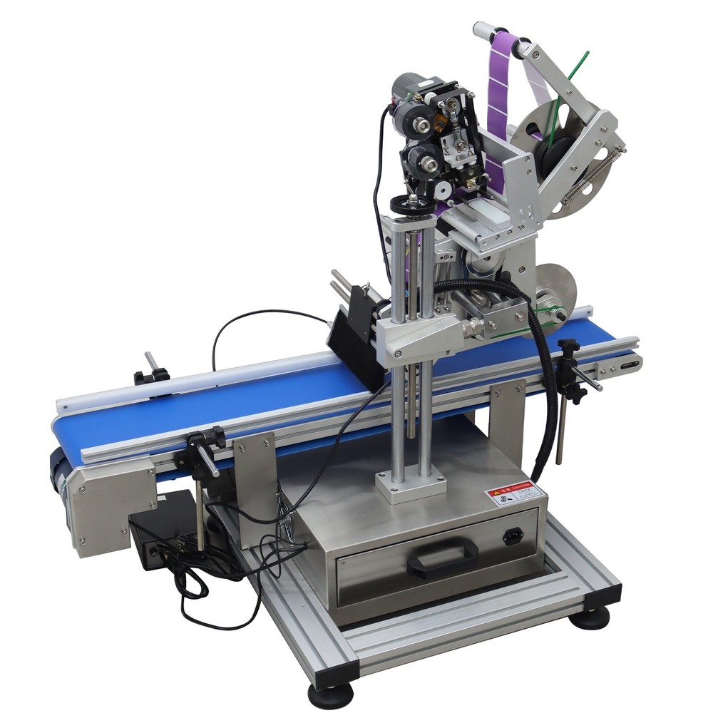 Auto Conveyor Table Flat Box Labeling Machine Label Applier Machine 25-50pcs/min