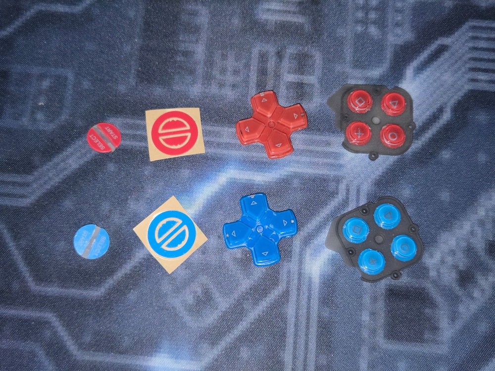PSP Go D-pad Buttons Replacement Red/Blue