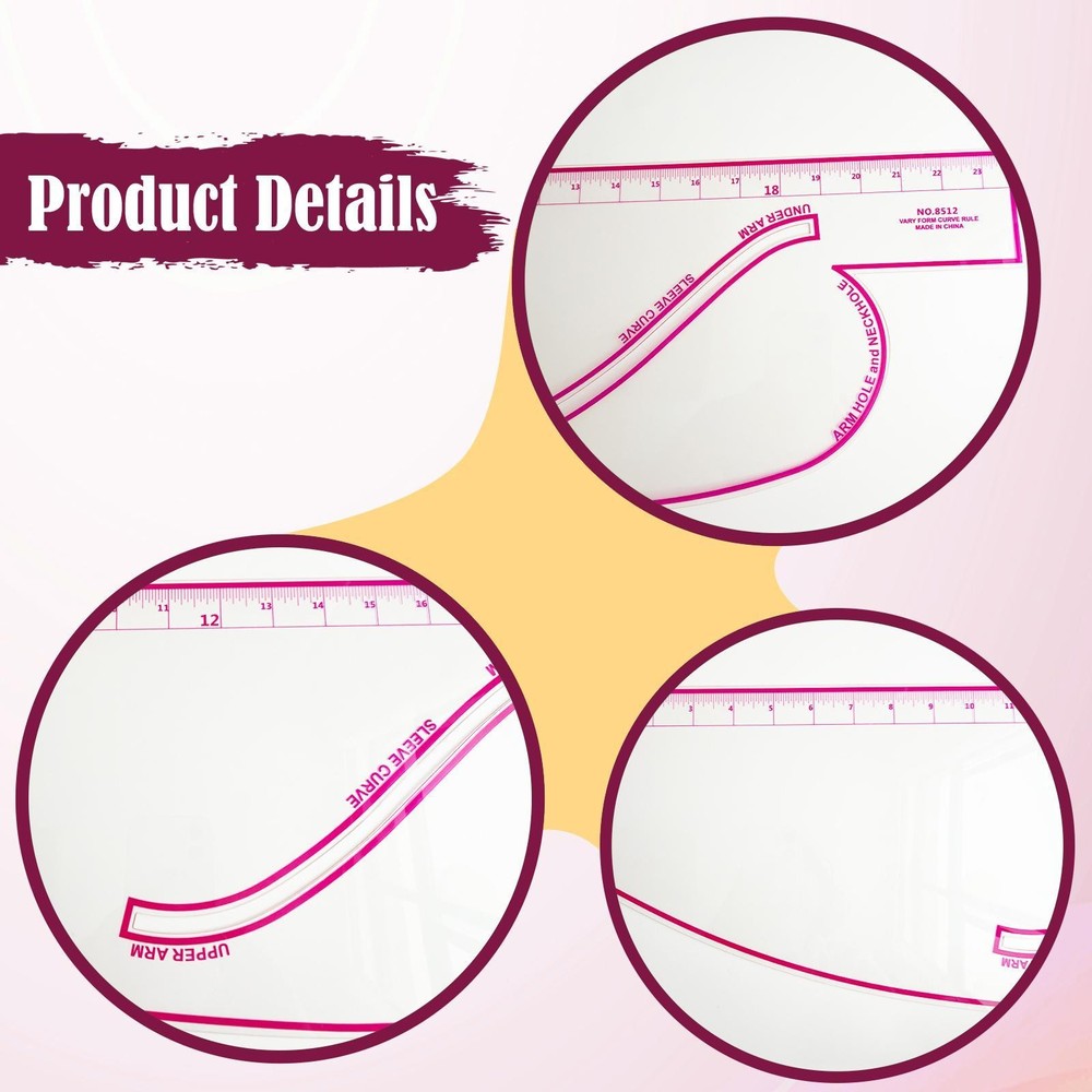 Vary Form Curve Ruler Pattern Master Ruler Quilting Pattern Making Drafting for