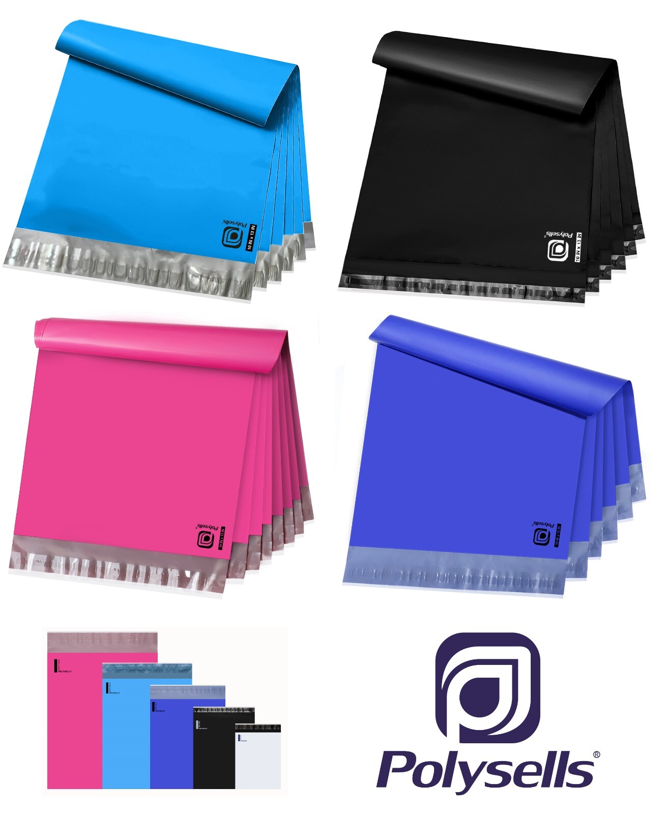 Premium Poly Mailers : any sizes, Self-Sealing, for Shipping Clothes/Documents