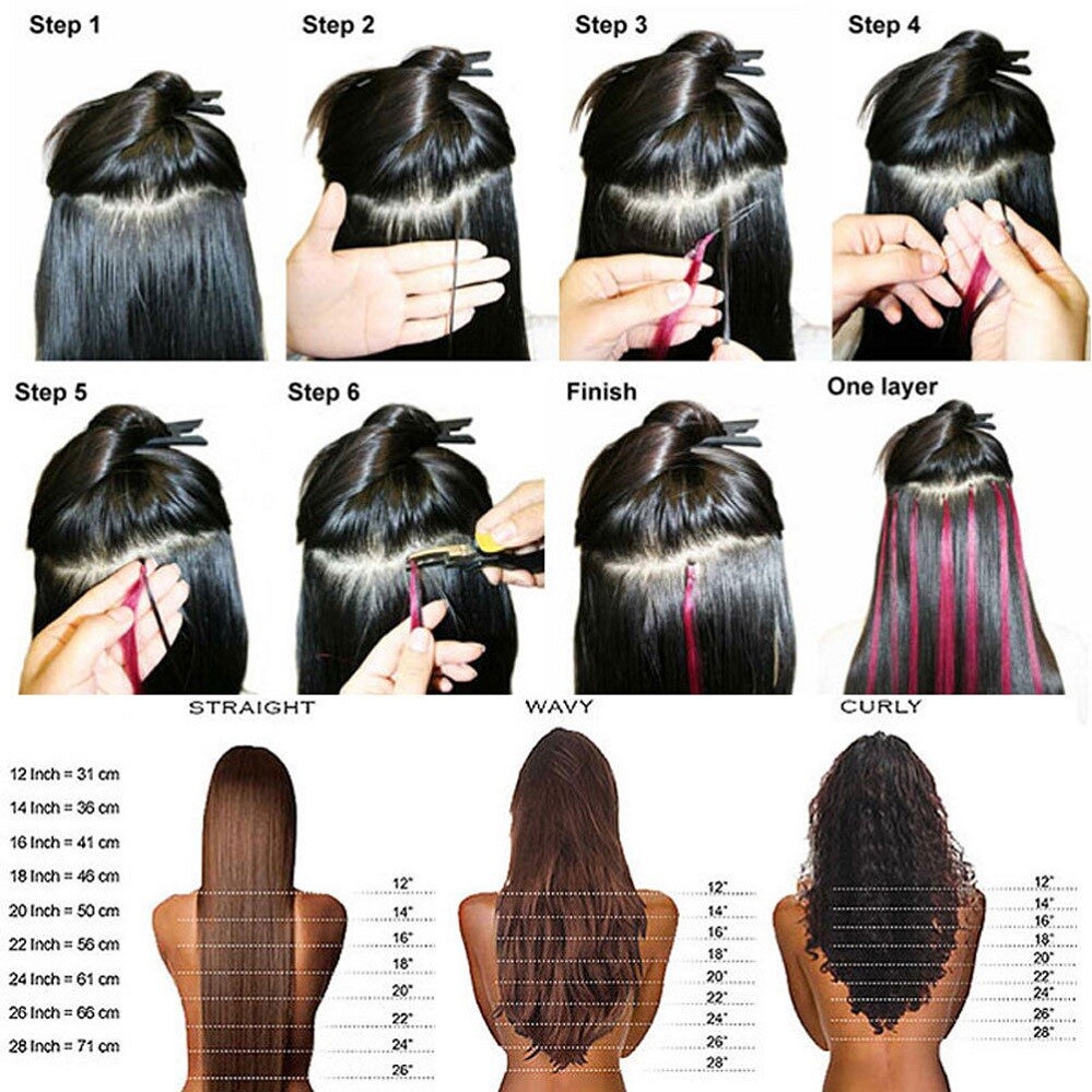 Micro Ring Loop Tip Remy Human Hair Extensions Straight Micro Beads Link Hair US