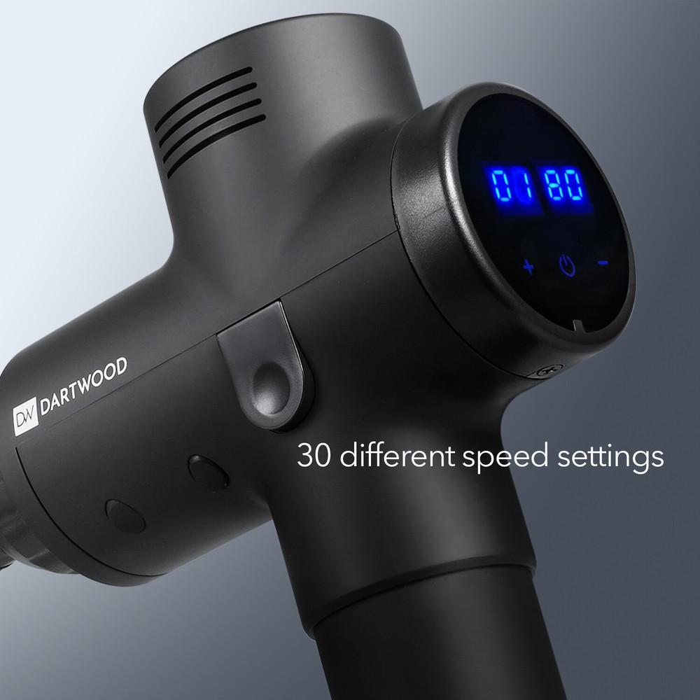 Portable Massage Gun Deep Tissue Percussion Multi Speed Adjustable Setting -Used