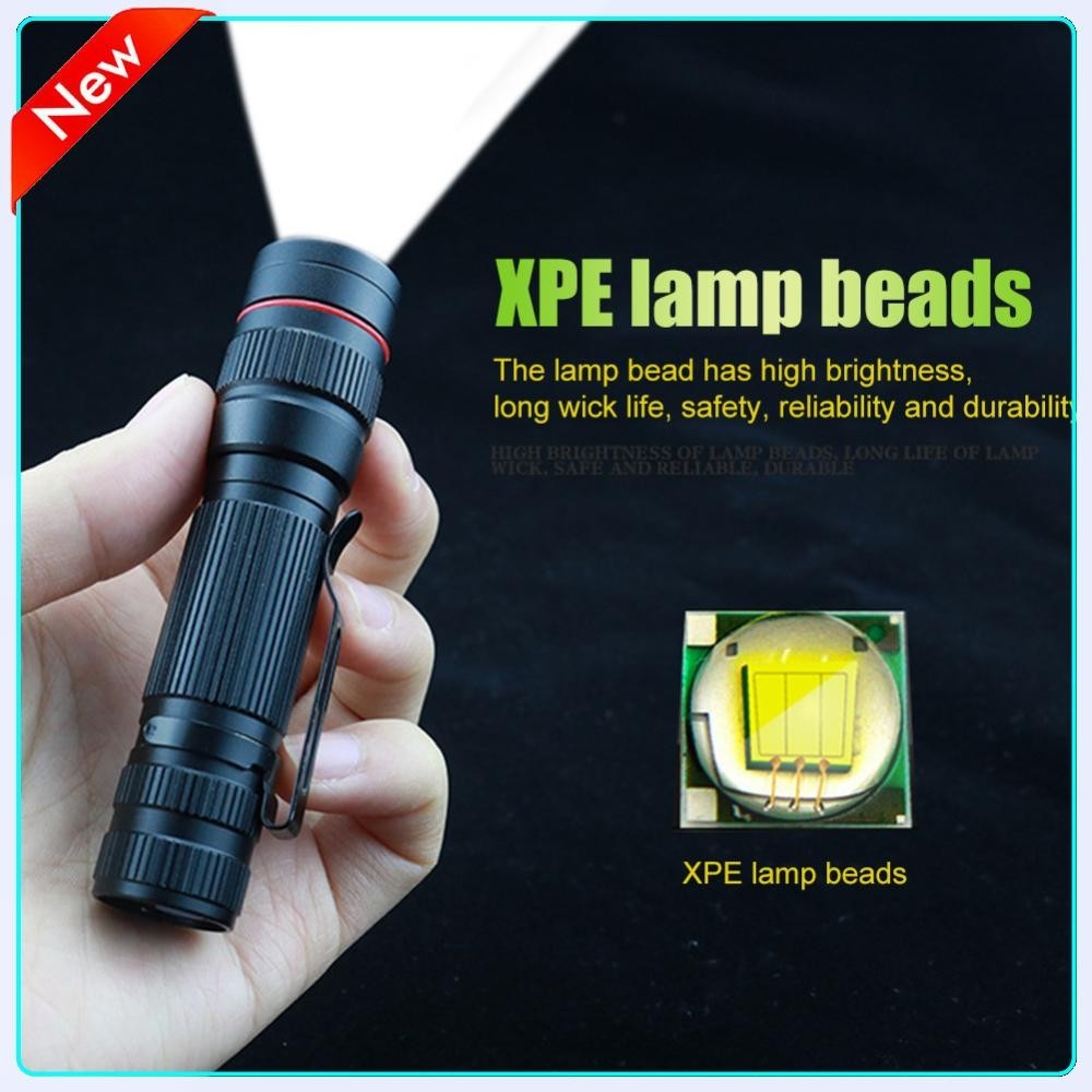 35000000 lumens Small LED Mini Flashlight Pocket Super Bright Torch Rechargeable