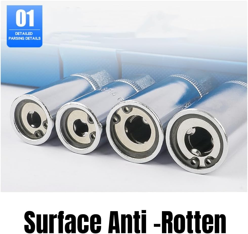 4pcs Socket Stud Screw Extractor Remover Installer 6, 8,10,12mm w/Roller Bearing