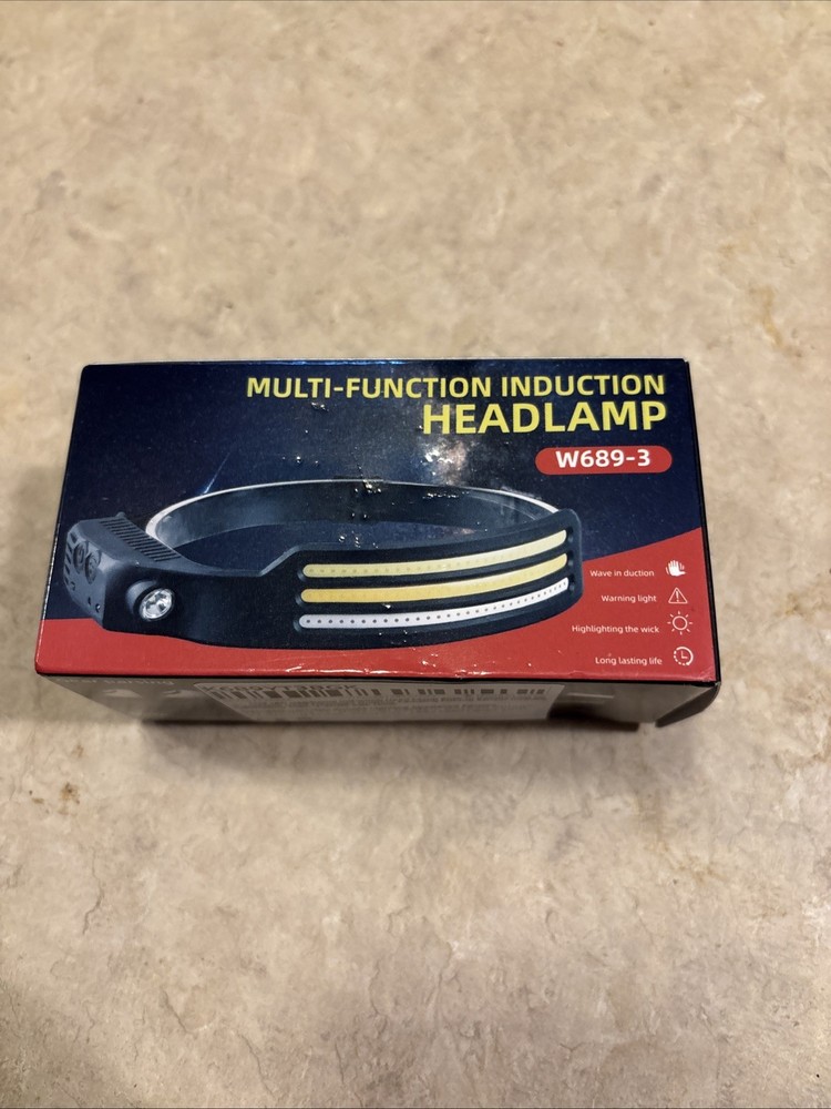 Multi Function Induction Headlamp Portable W689-1, LED, Long Lasting, New In Box