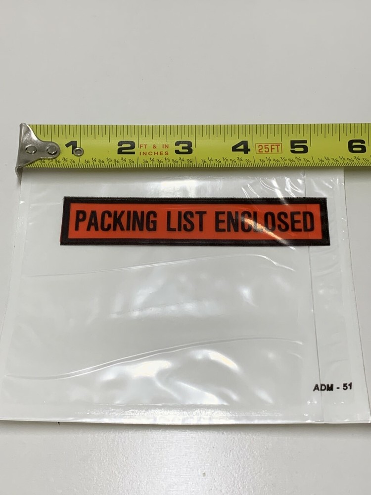PRESSURE SENSITIVE ENVELOPE, PACKING LIST 4,5in x 5,5in