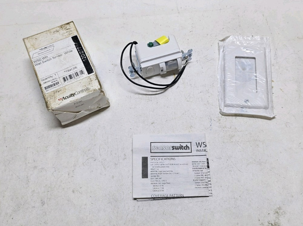 Acuity Controls WSD WH 184CHL White Wall Switch Sensor-New