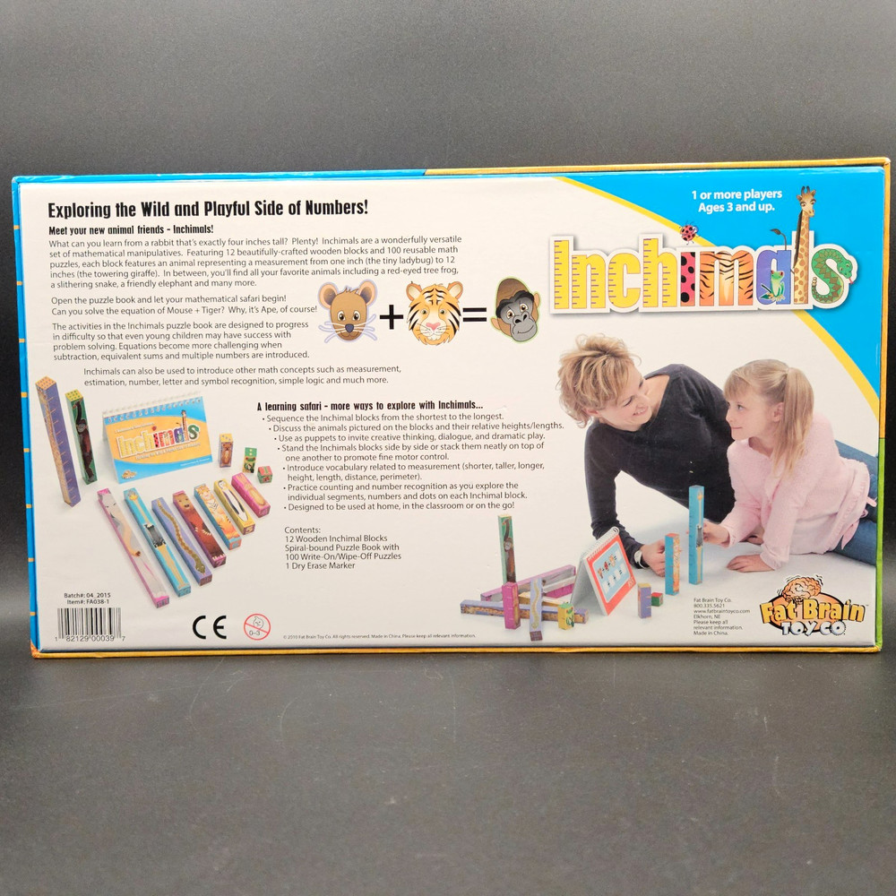 Inchimals STEM Tool Math Numbers Homeschool Sequence Logic Solving Fat Brain