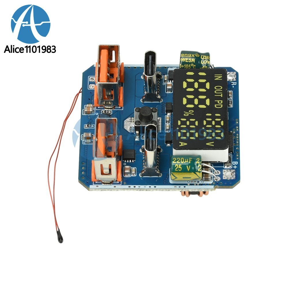 4S PD 100W Bidirectional Fast Charging Module Buck-Boost 20V 5A with Display