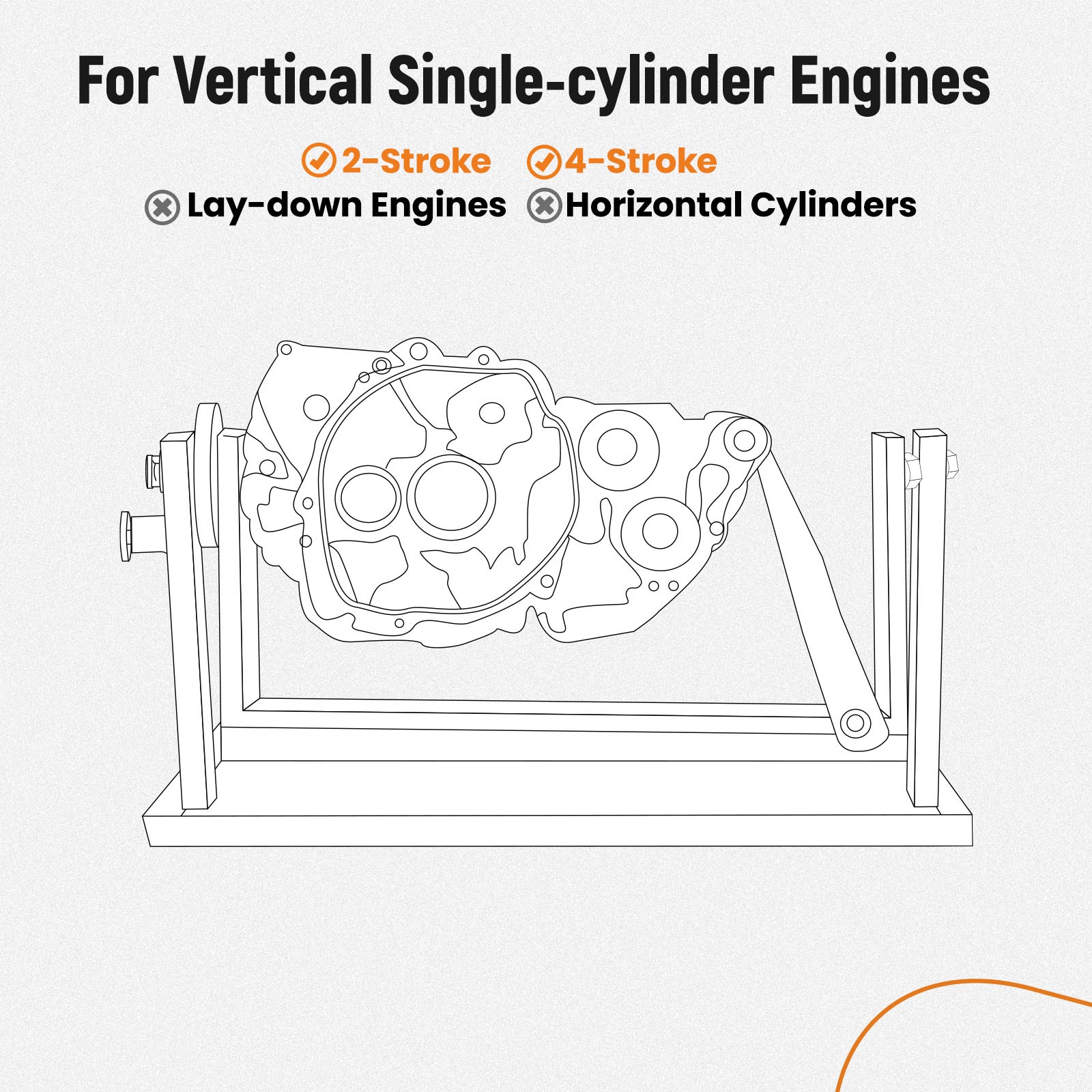 Universal 2 & 4 Stroke Engine Stand Single Cylinder Dirt Bike Motors For Yamaha