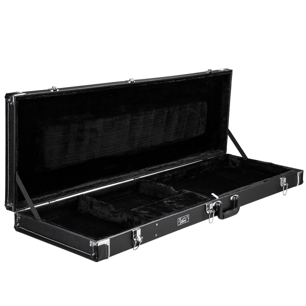 High Grade Electric Guitar Square Hard Case Flat Black