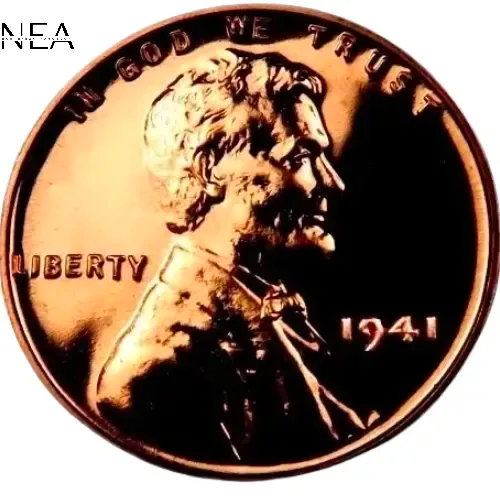 1941 Lincoln Wheat Penny Cent ~ Gem Proof (red)