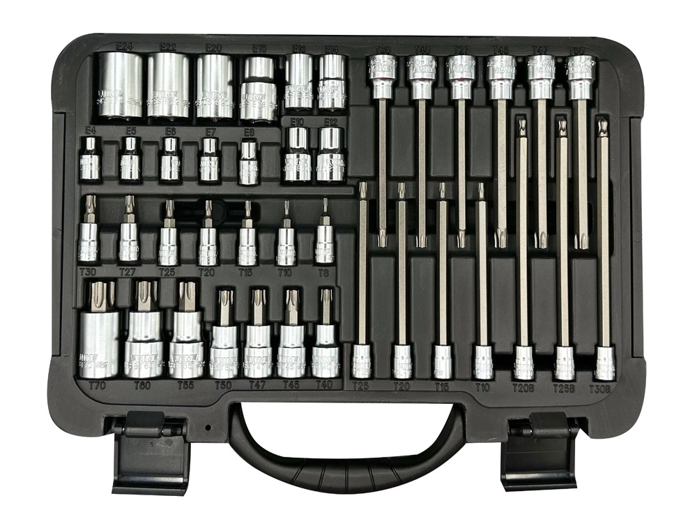 VIM Tools TMS40 PRO 40pc Elite Master Torx Bit / E-Torx Socket Set Short & Long