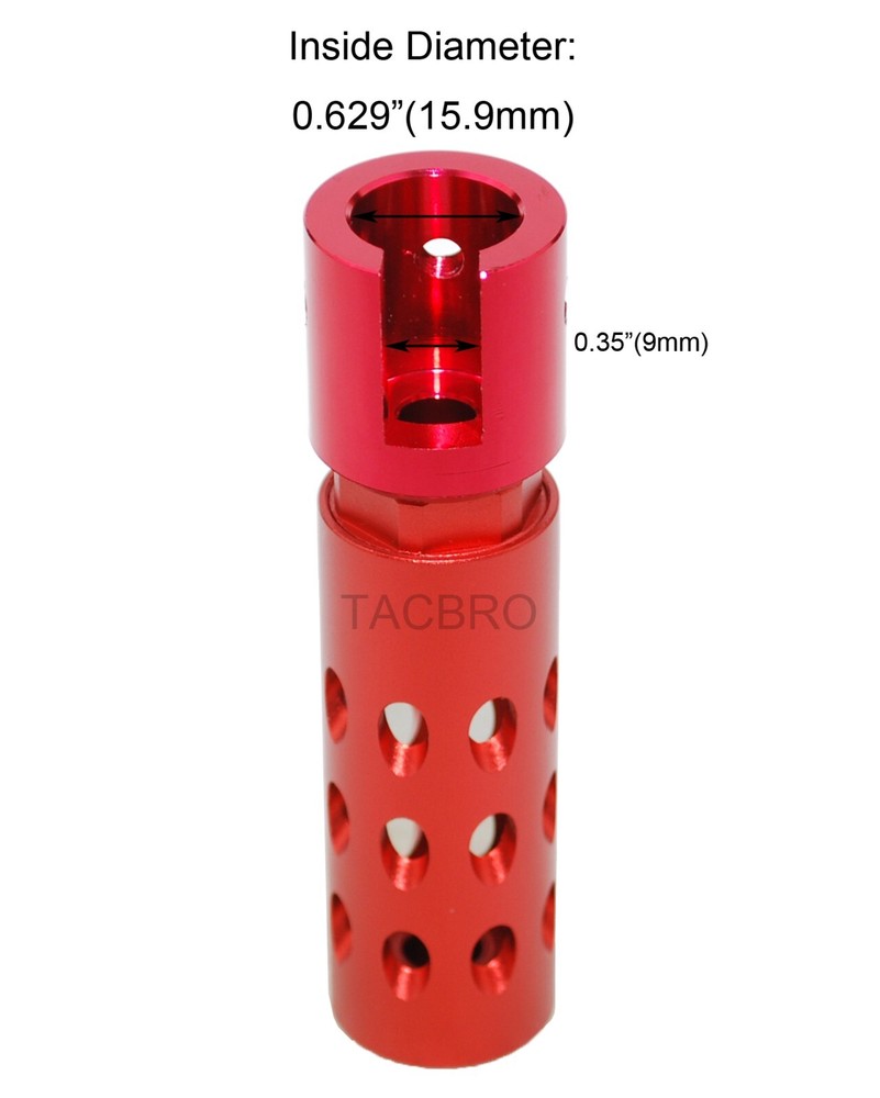 Red Muzzle Brake/Linear Compensator Compatible with Ruger 10/22 1022 .22LR