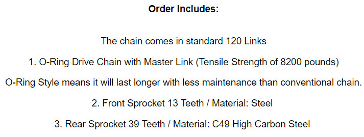 Blue O-Ring Drive Chain & Sprocket Kit for Honda ATC250R 1986 TRX250R 1986 87