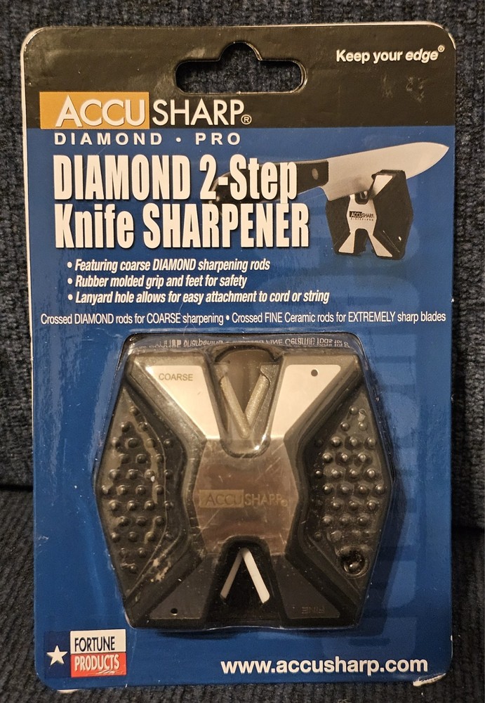 2017 Accu Sharp Diamond Pro 2-Step Knife Sharpener Fortune Products