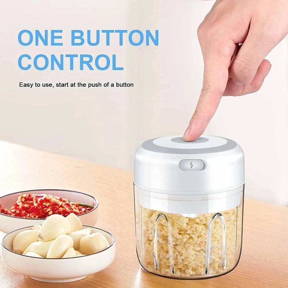 Mini Food Processor, Vegetable Garlic Chopper, USB Meat Grinder, Rechargeable