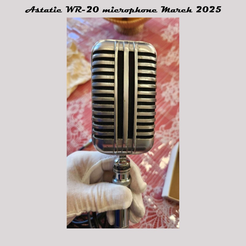 Astatic WR-20 Dual Crystal Microphone. Untested. Original Box with Extras