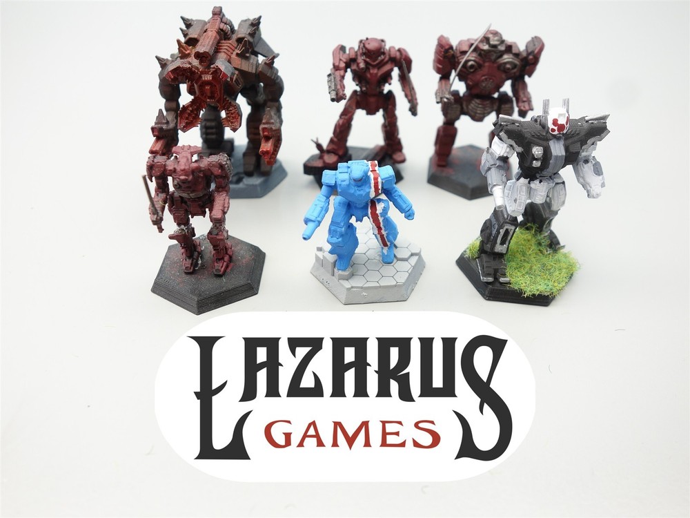 Battletech: 6x Mechs (painted)