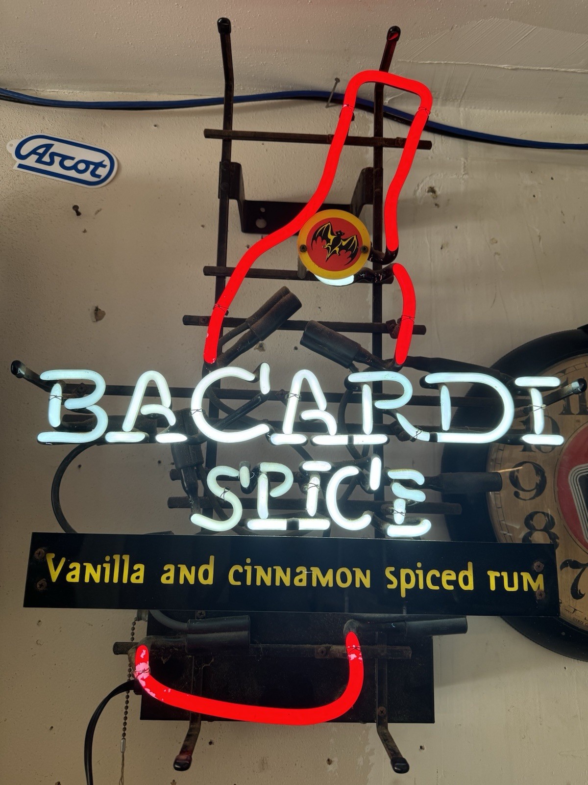 RARE VINTAGE ORIGINAL Bacardi Spice neon sign. Not A Mass Produced knockoff