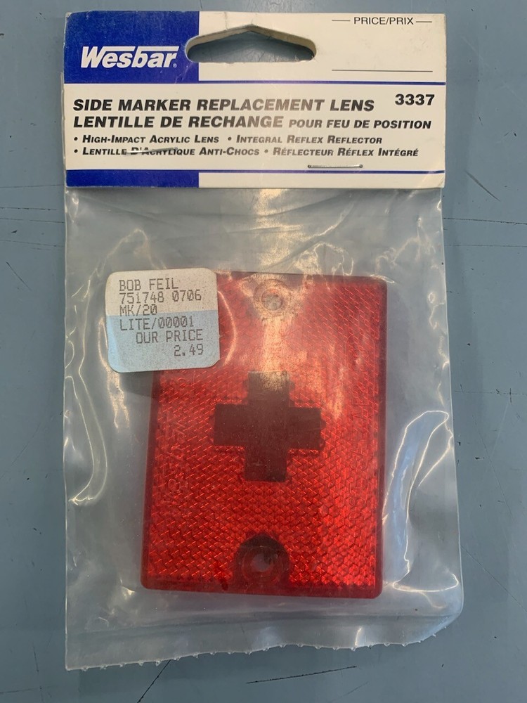 wesbar side marker replacement lens 3337