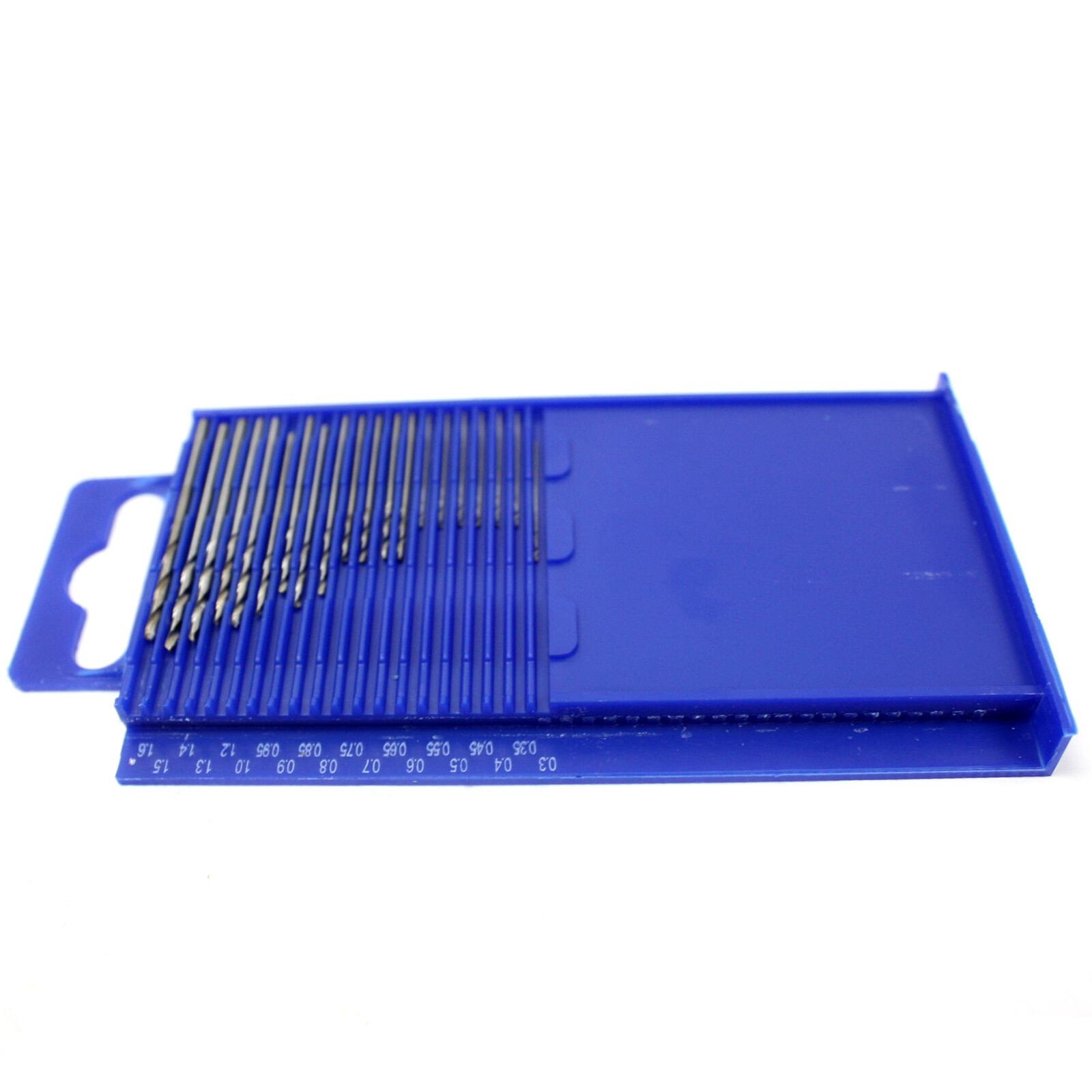 21pc Mini HSS Twist Micro-Drill Bits Set Index 61-80 w/Aluminum Hand Drill hobby