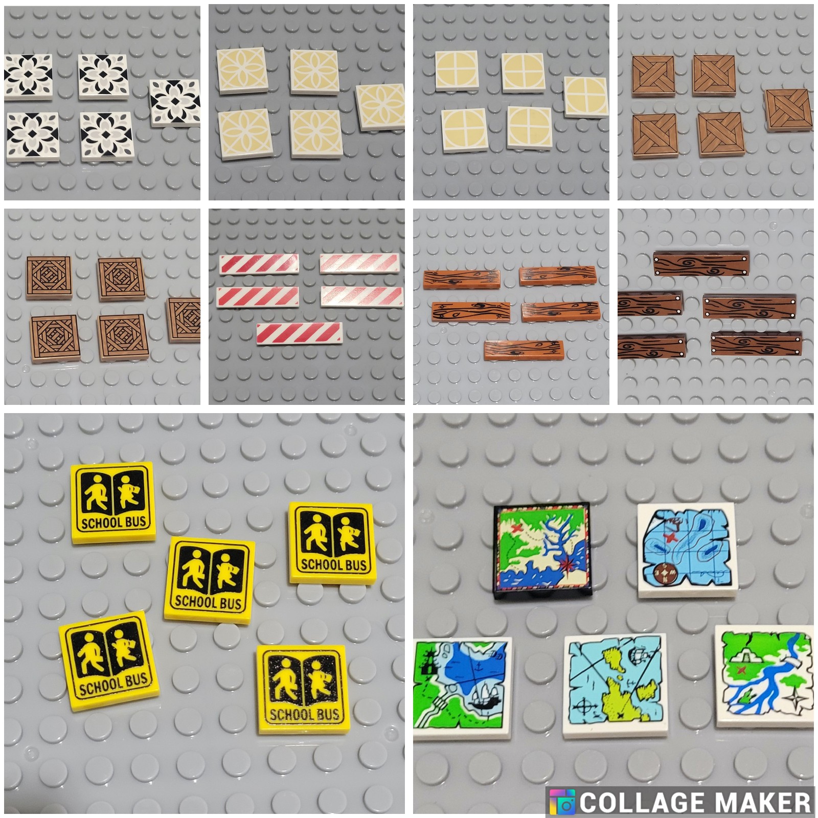 House Accessories - Printed Floor Tiles For Minifigure Houses