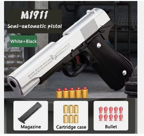 Colt 1911 Soft Bullet Toy Gun Automatic Shell Ejecting