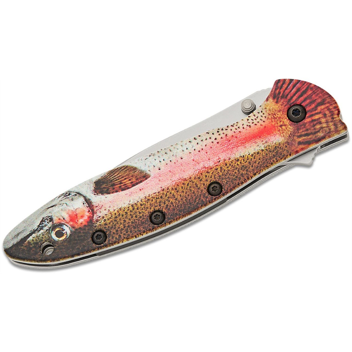 Kershaw Leek Rainbow Trout Assisted Open Liner Lock Drop Point Blade EDC
