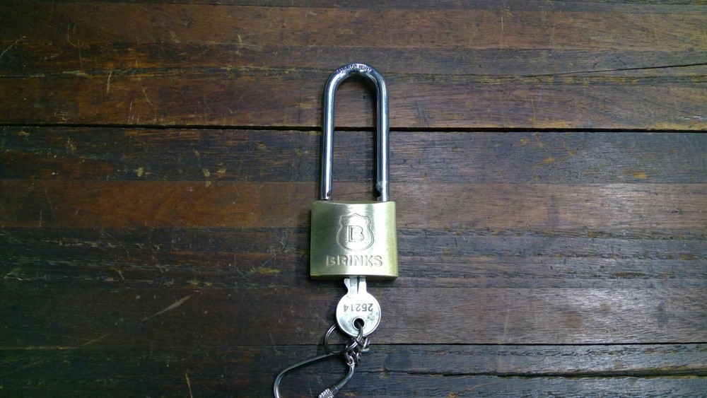 Brink's 2 1/4" Shackle Size Heavy Duty Solid Brass Padlock