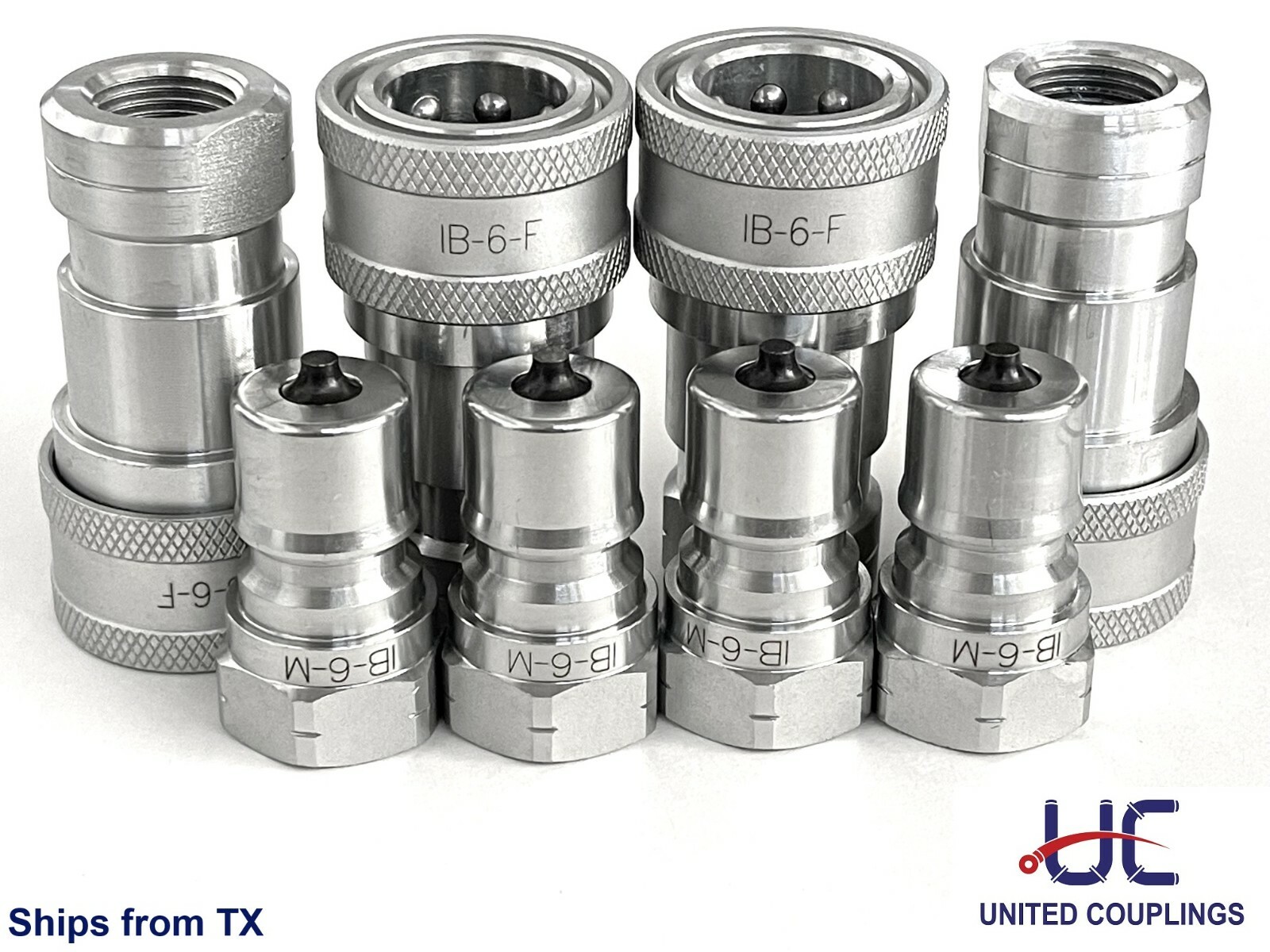 3/8 Hydraulic Quick Coupler /Coupling | ISO B 7241 | NPT | 4 Sets(Male & Female)