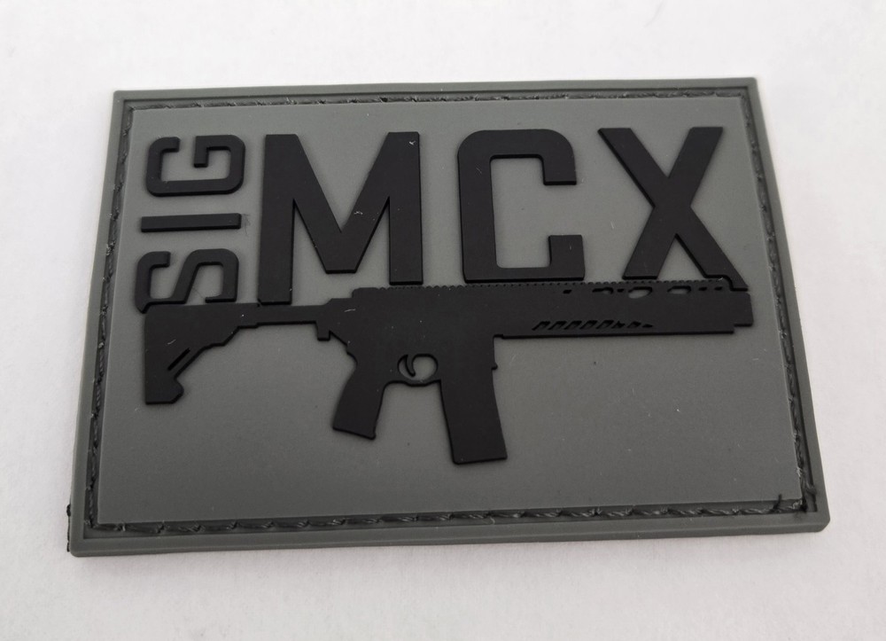 New Sig Sauer MCX Morale Patch 3"x2" PVC Hook & Loop Pistol Tactical