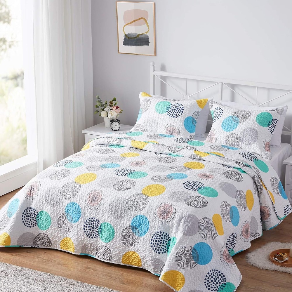 Quilts Queen Size Soft Durable Quilted Bedspread Lightweight Comforter