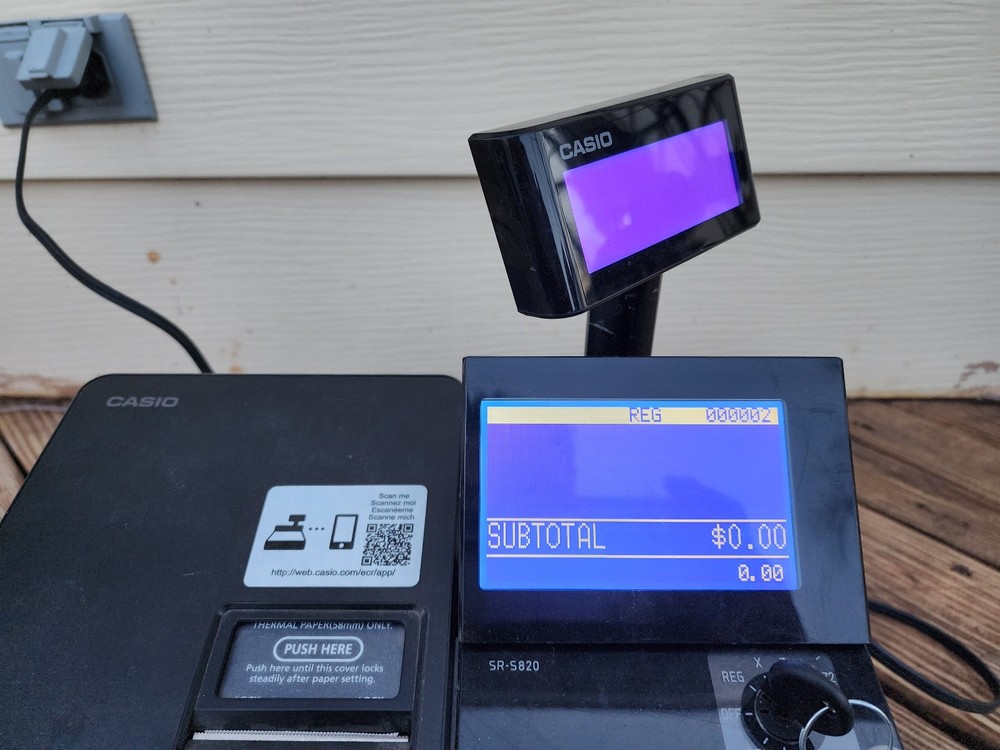 Casio SR-S820 Cash Register. Working. Operator and Programming Keys.