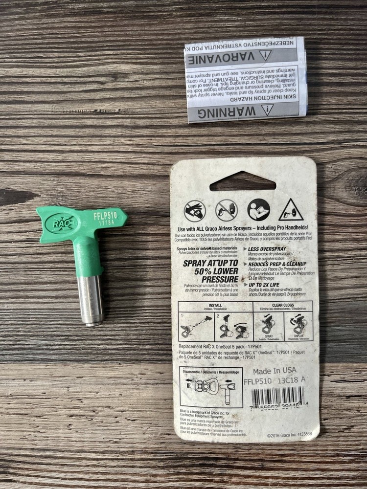 GRACO RAC X FF LP SWITCHTIP TIP ONLY REPLACEMENT SPRAY FINISH HOBBY PART