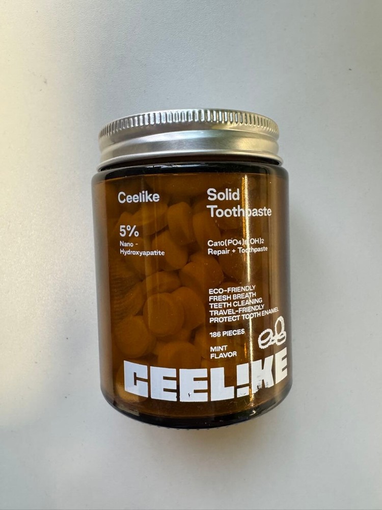 CEELIKE 5% Hydroxyapatite Solid Toothpaste - Enamel Strengthening - 186 Tablets