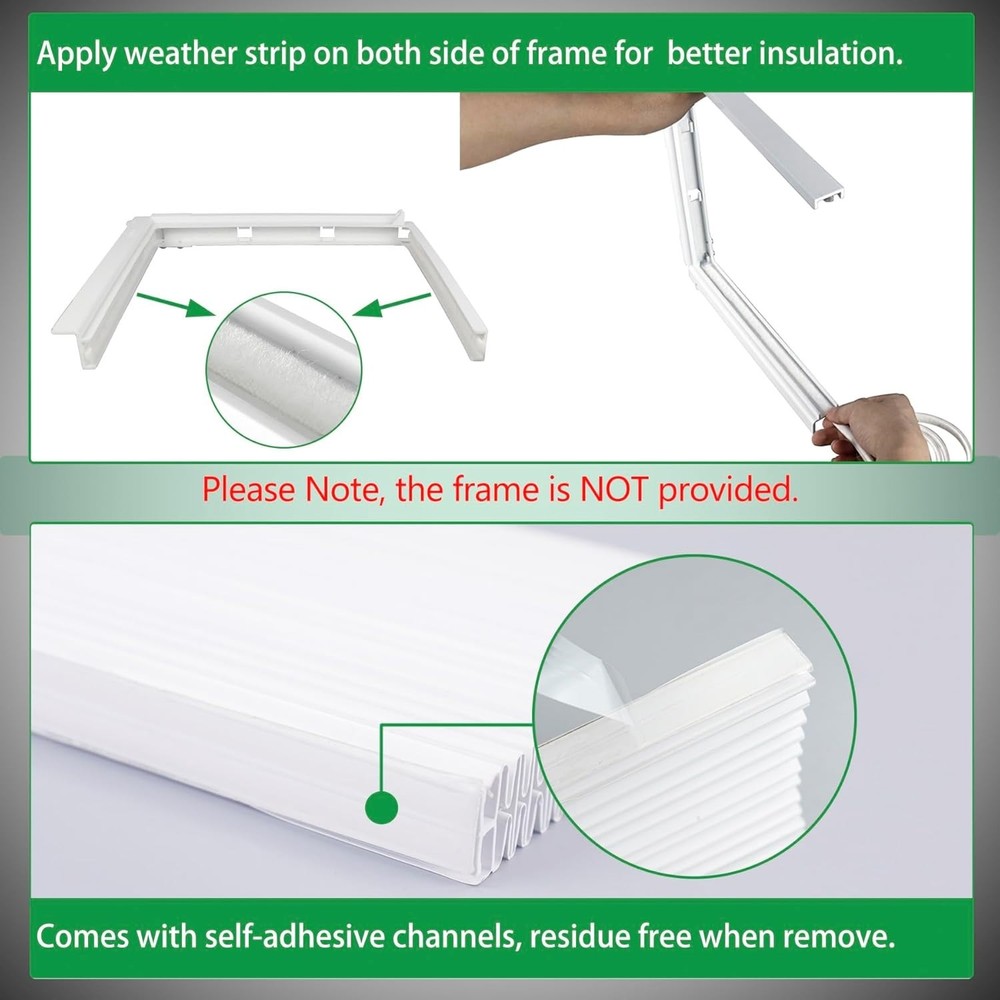 Window Air Conditioner Side Panels, Double Layers Insulation Window AC Side
