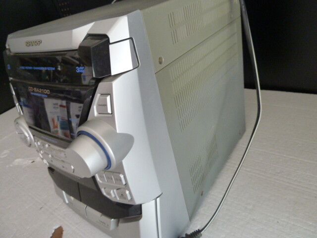 vintage Sharp CD-BA2100 3 CD Changer Player Cassette Receiver