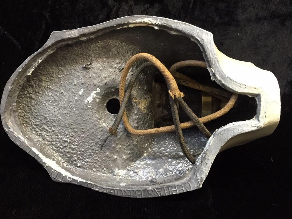 Vintage Cephas CB Rogers Cast Aluminum Wall Light w/Pull Chain