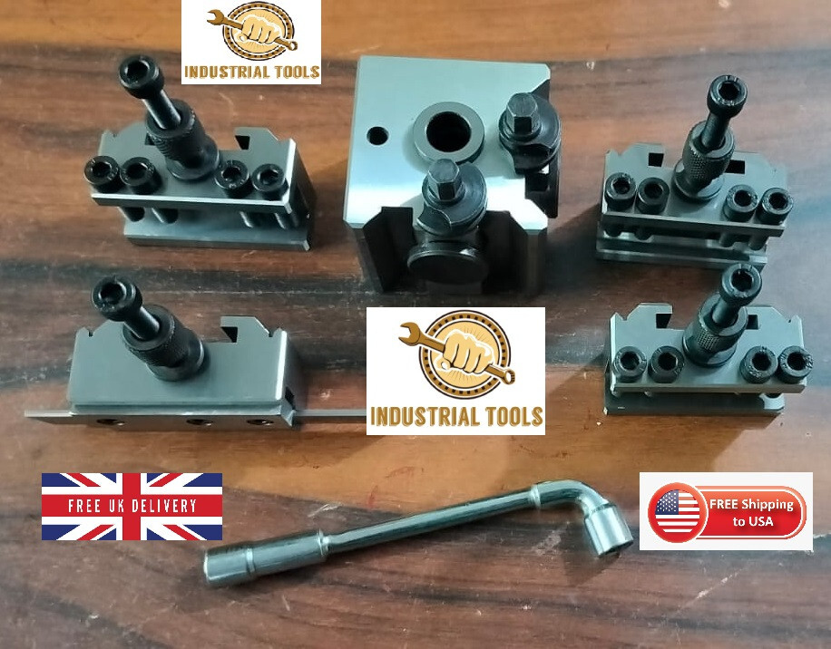 T1 T63 QUICKCHANGE TOOLPOST SET STANDARD PARTING VEE HOLDERS BANTAM CHIPMASTER