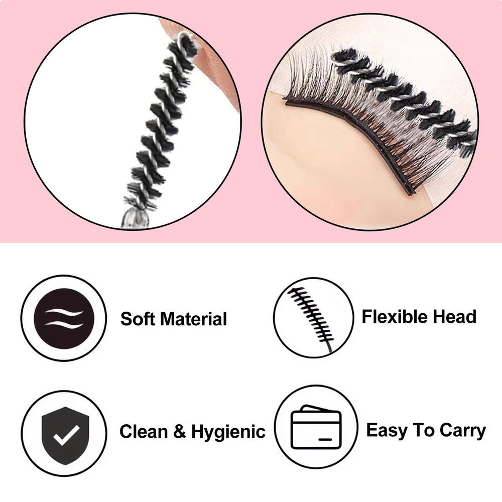 50 Disposable Mascara Wands Mini Eyelash Brushes for Extensions Brows