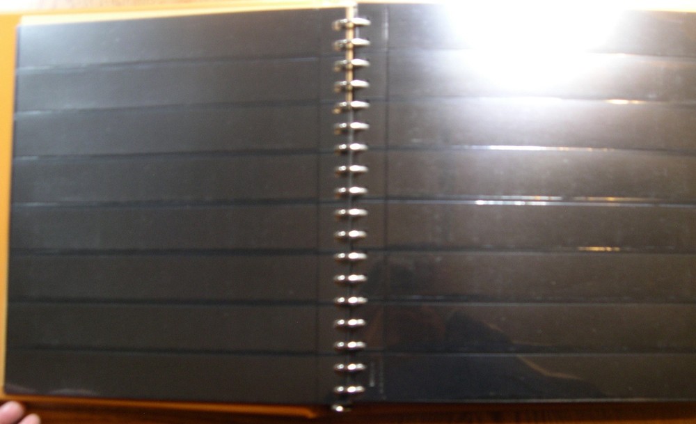 LINDNER 18 ring ALBUM/BINDER w/ 30x 8 strip double sided black stock pages UX1