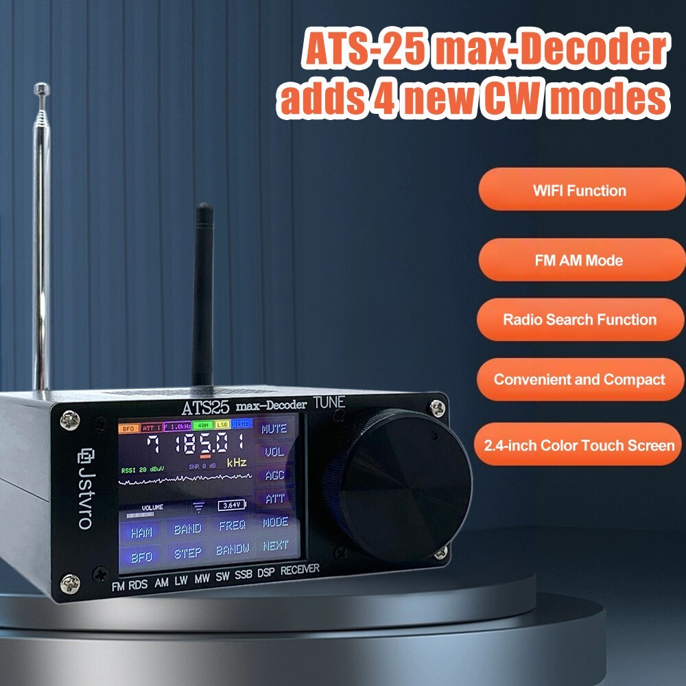 ATS25max-Decoder Si4732 Full Band Radio Rece-iver DSP SW w/ Activation Code