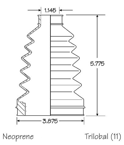 Front Inner CV Boot Repair Kit for Dodge Ram 1500 2006-2010 (see chart)