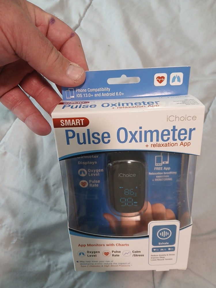 iChoice Smart Pulse Oximeter Bluetooth Heart Rate & Oxygen Digital Reader