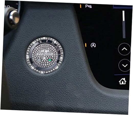 for Cadillac Bling Engine Start Stop Switch Button Cover,One-Click 2 Holes