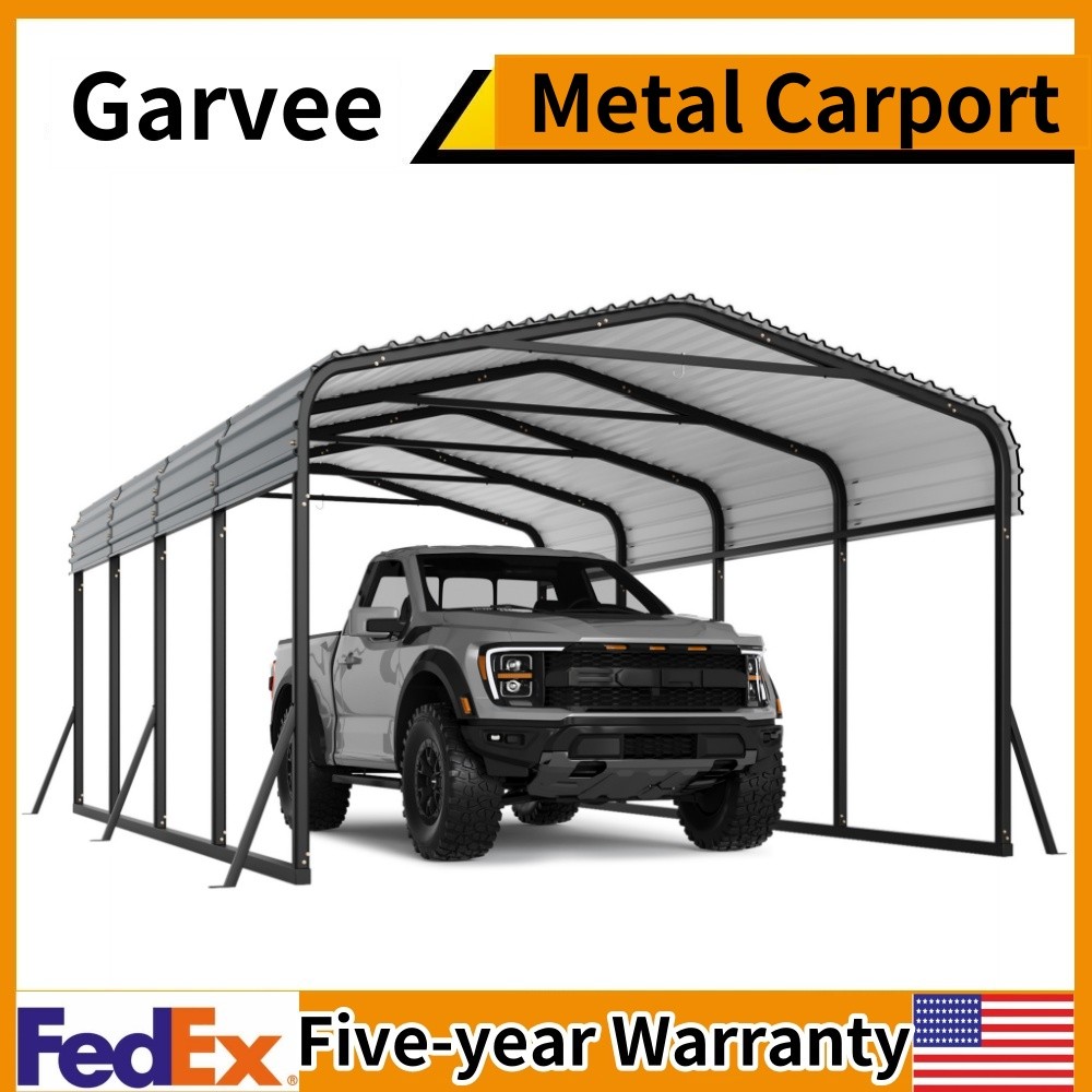 🔥🔥☑️Metal Carport W/Galvanized Steel Roof for Tractors Trucks Boats Motorcycle
