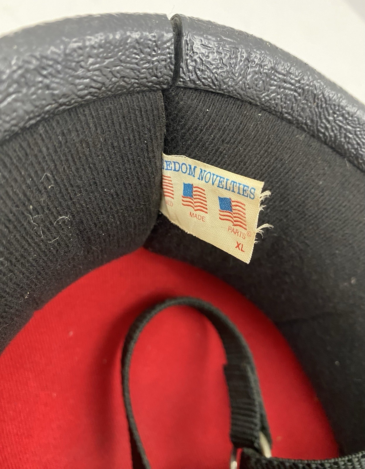 Vintage Freedom Novelties Biker Helmet, XL DOT Black Skid Lid Novelty, RARE!￼