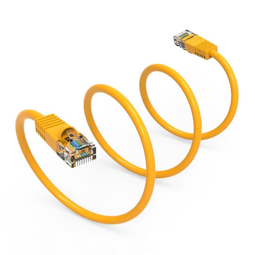 2FT Cat5E RJ45 Ethernet LAN Network UTP Snagless Patch Cable Pure Copper Yellow