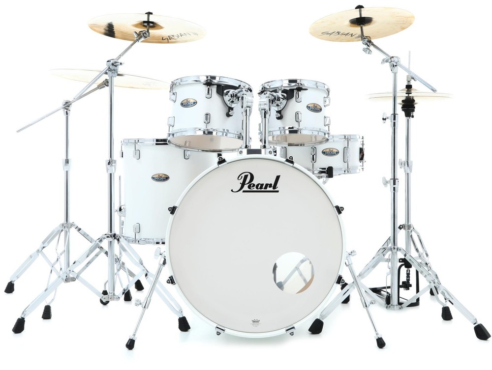 Pearl Decade Maple 5-piece Shell Pack - 22" Kick - White Satin Pearl